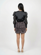 Rosette Puff-Sleeve Co-ord Set