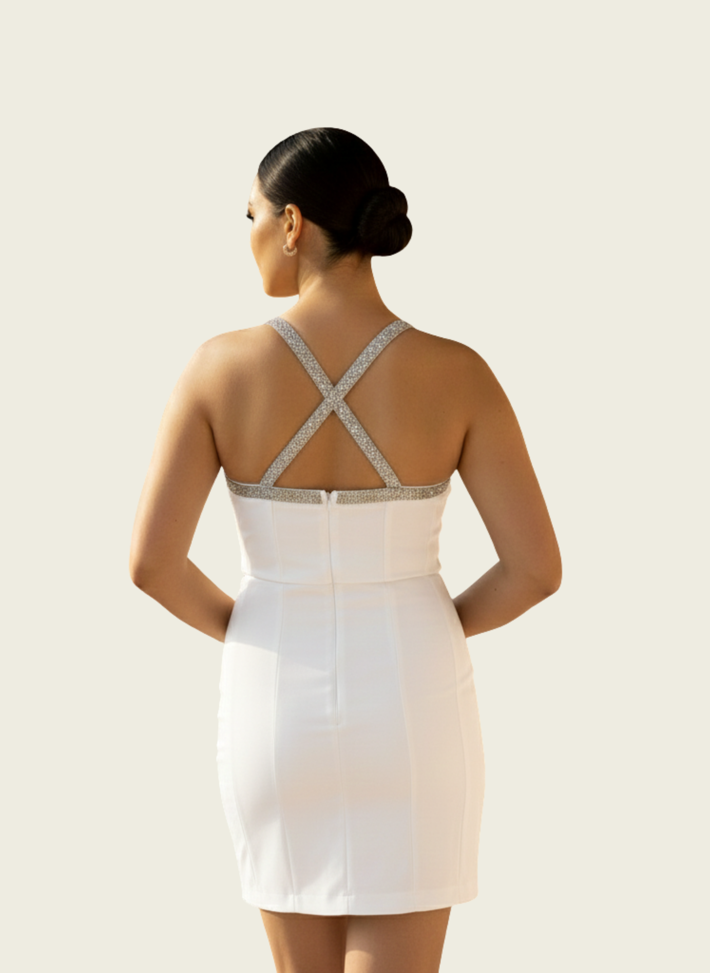 The Embellished Cross-Back Bodycon