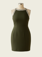 The Embellished Cross-Back Bodycon
