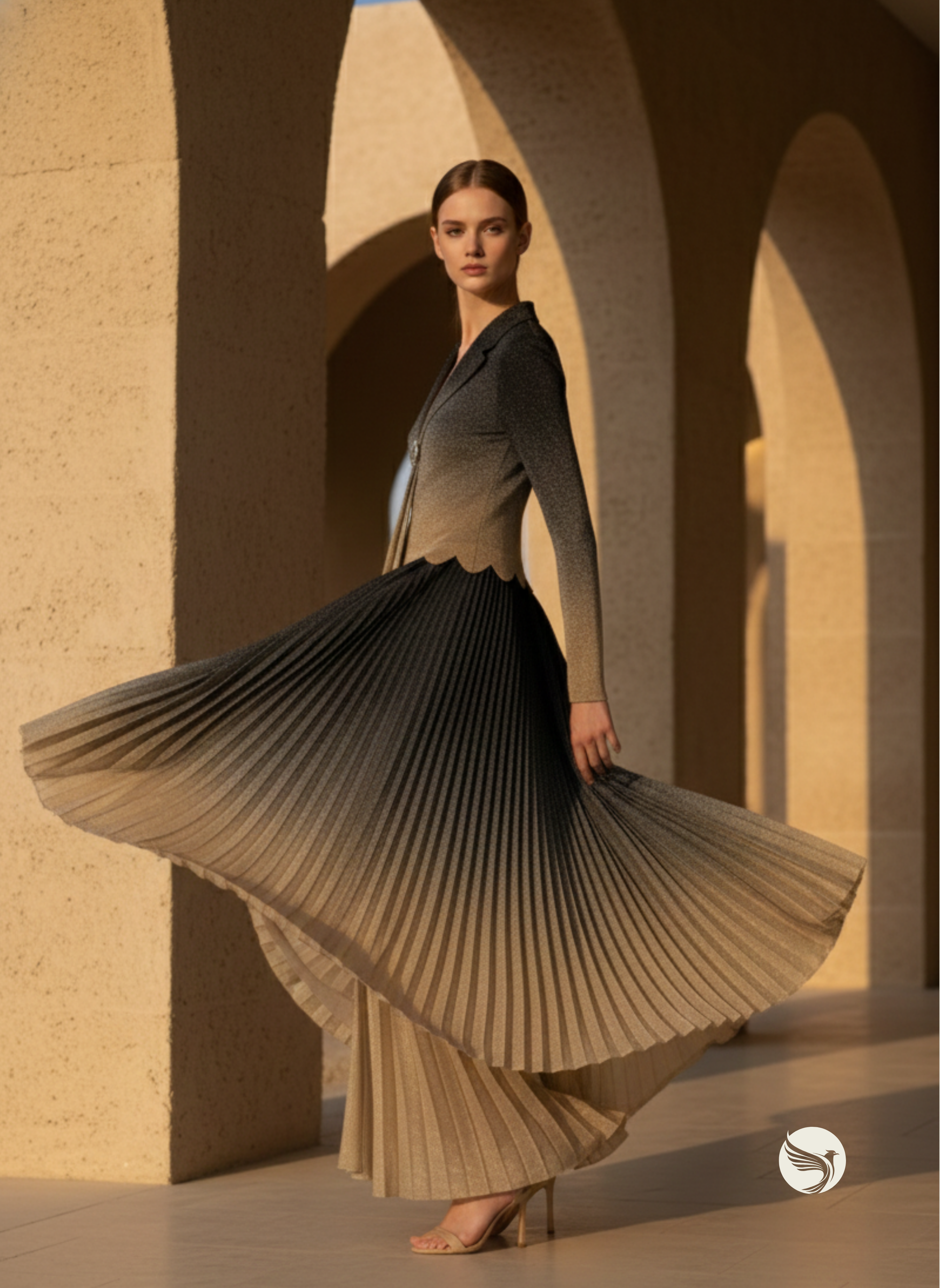 The Sunset Pleated Dress