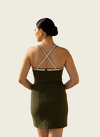 The Embellished Cross-Back Bodycon